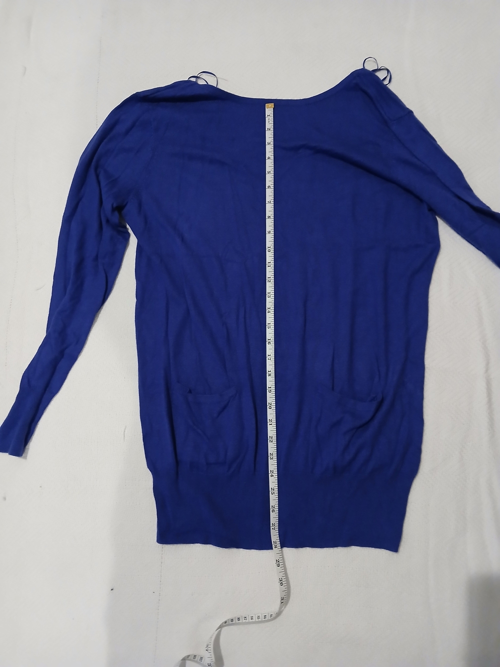 Source Unknown Royal Blue Off-the-Shoulder Long Sleeve Sweater